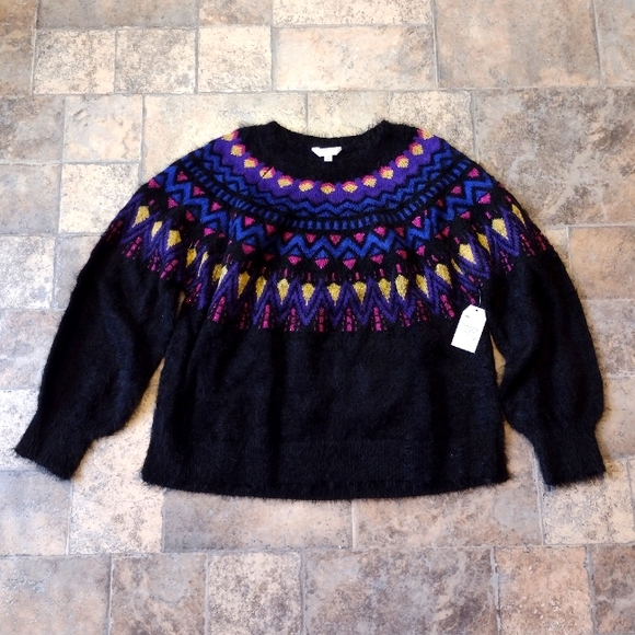 Fair Isle nomadic eyelash sweater XXL BNWT - Picture 1 of 6